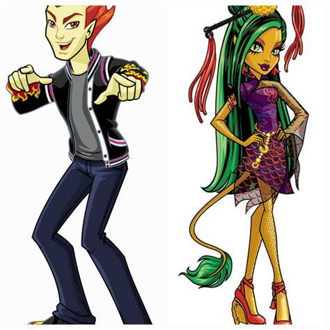 monster high fire guy|heath and jinafire love.